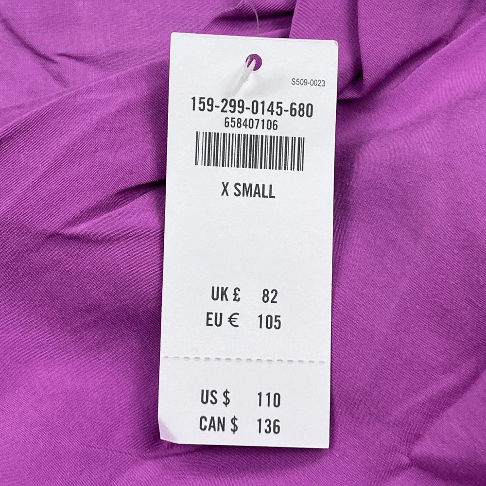 NEW Abercrombie & Fitch Maxi Dress Womens XS Purple High Neck Drape Sleeveless